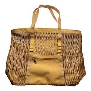 Beach Mesh Tote Bag - Large‎ Capacity (20") - Zipper Pocket Travel Bag